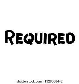 Required label on white background