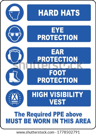 The Required PPE Must Be Worn Sign(1) Vector file