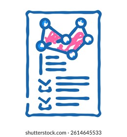 requirement gathering analyst doodle icon sketch vector. requirement gathering analyst sign. isolated symbol illustration