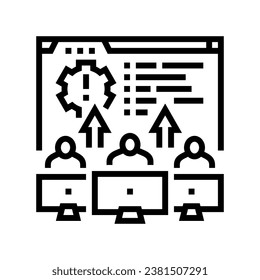 requirement gathering analyst line icon vector. requirement gathering analyst sign. isolated contour symbol black illustration