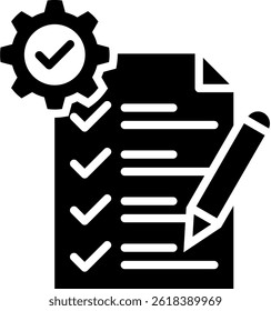 Requirement Icon Glyph Vector Illustration