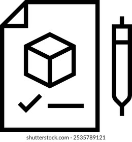 ícone de requisito. Design de estilo linear fino isolado em fundo branco