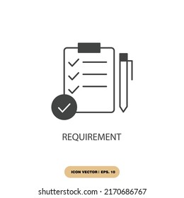 requirement icons  symbol vector elements for infographic web