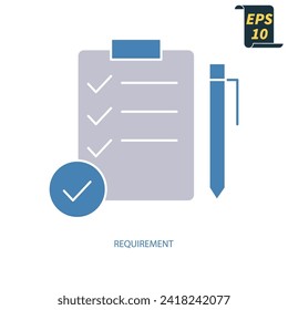 requirement icons  symbol vector elements for infographic web