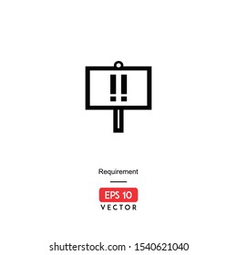 Requirement line icon vector, EPS10 - Vector