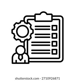 Vektorgrafik der Anforderungsmanagement-Symbolzeile