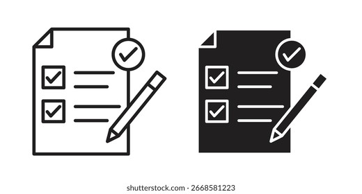 Ícone de requisitos Gráfico de vetor em preto-e-branco