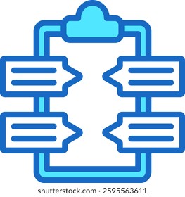 Requirements Icon Blue Color Vector Illustration