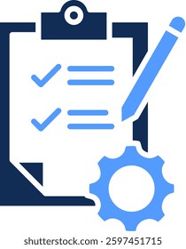 Requirements Icon Glyph Color Vector Illustration