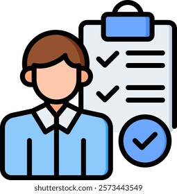 Requirements Icon Lineal Color Vector Illustration