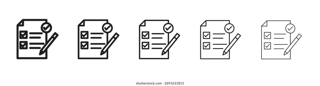 Anforderungen Symbol Logo Set Konzept Stock Vektorgrafik.