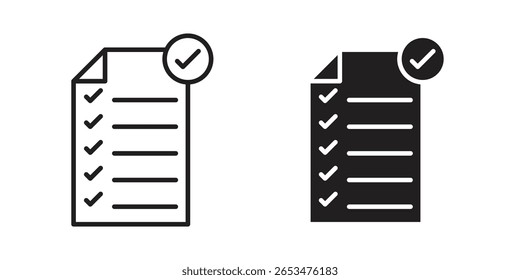 Icono de requisitos, signo de Vector de contorno, pictograma de estilo lineal y sólido aislado en blanco.