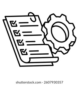 Requirements icon represented by Requirements simple symbol Line style.