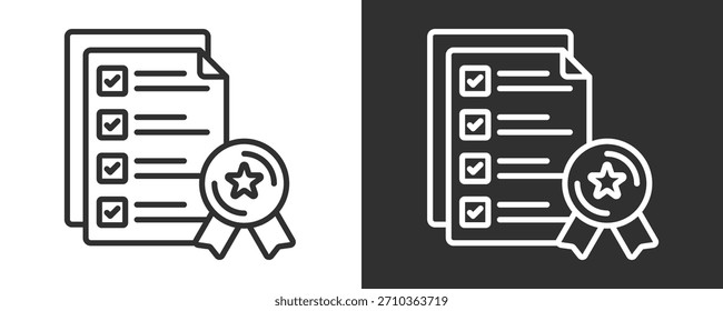 Voraussetzungen Symbolsatz Vektorgrafik-Kollektion einzeln auf Schwarz und Weiß