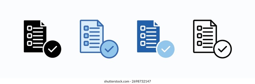 Anforderungen Symbolblatt Mehrere Stilkollektionen isolierter Vektor