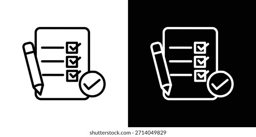 Anforderungssymbol in dünner Kontur und flachem Stil.