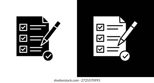 Ícone de requisitos em estilo linear fino traçado na moda.