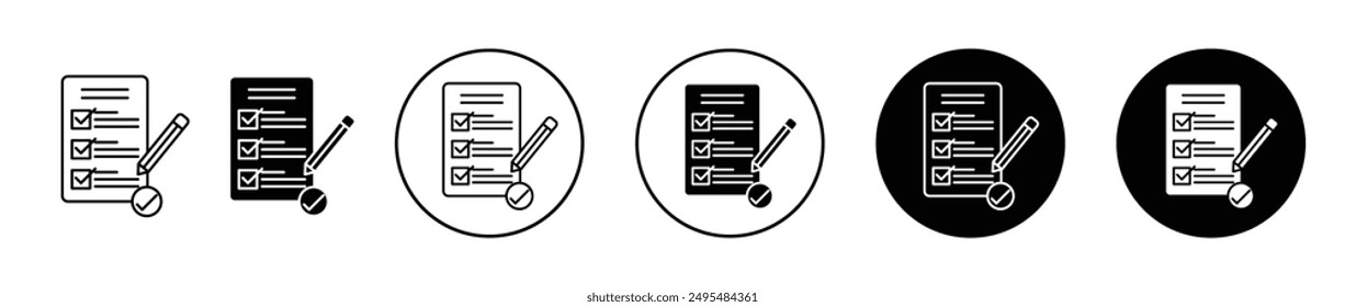 Requirements thin line vector icon set.