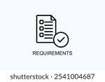 Requirements Vector Or Logo Sign Symbol Illustration