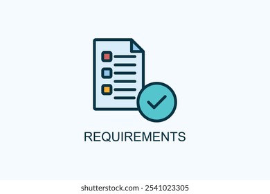 Ilustração De Símbolo De Símbolo De Vetor Ou Logotipo De Requisitos