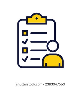 Requirment icon isolate white background vector stock illustration.