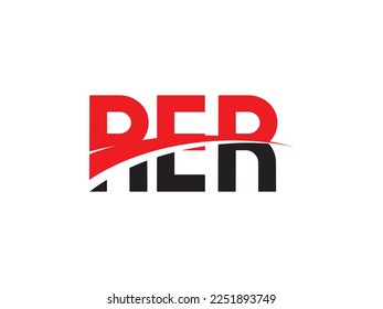 RER Letter Initial Logo Design Vector Illustration