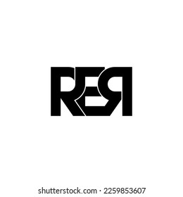 rer lettering initial monogram logo design