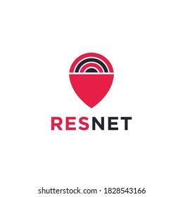 Res Net Logo Vector Design Symbol Modern