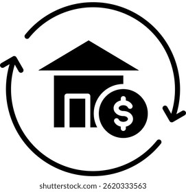 Resale Icon Glyph Vector Illustration