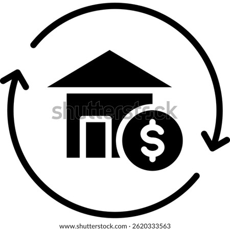 Resale Icon Glyph Vector Illustration