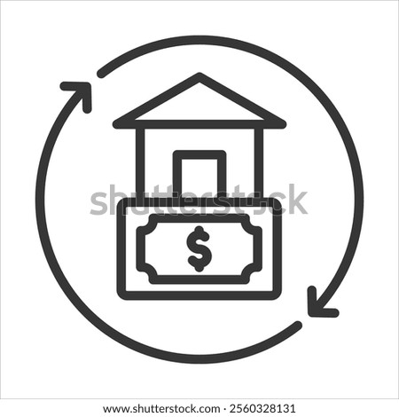 Resale Outline Icon Vector Illustration