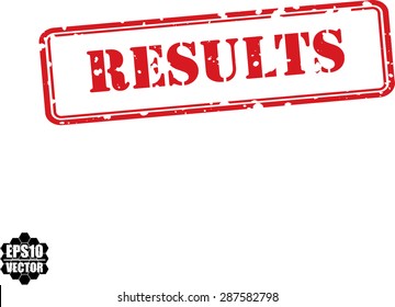 Resaults grunge rubber stamp. Vector