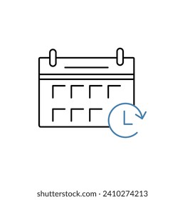 reschedule concept line icon. Simple element illustration. reschedule concept outline symbol design.