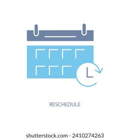 reprograme el icono de línea de concepto. Ilustración de elemento simple. reprograme el diseño de símbolos de esquema de concepto.