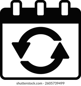 Reschedule Icon Mixed Vector Illustration