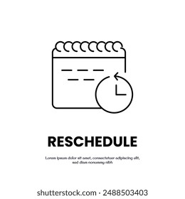 Neu planen Thin Outline Icon Vektorgrafik Design Gut für Web oder mobiles App