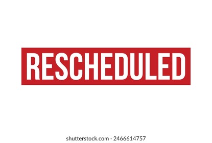 Rescheduled Rubber Stamp Seal Vector