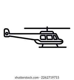 Rescue aircraft icon outline vector. Sea transport. Aerial guard