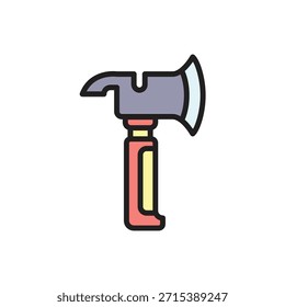Ilustración vectorial de icono de hacha de rescate
