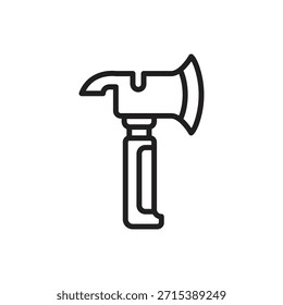 Vektorgrafik des Umrisssymbols der Rettungsachse