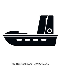 Rescue boat icon simple vector. Life sea. Flood raft