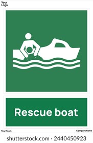 Rescue boat signs symbol standard iso 7010