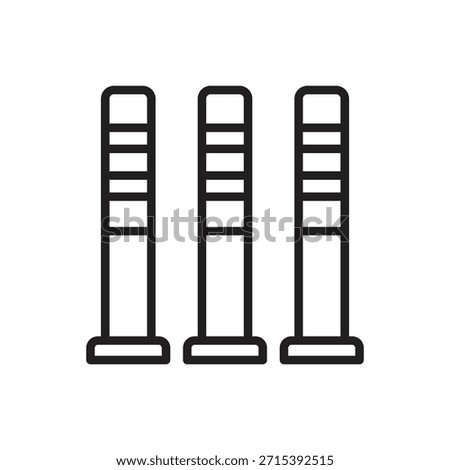Rescue Bollard Outline Icon Vector Illustration
