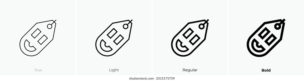 rescue buoy icon. Thin, Light Regular And Bold style design isolated on white background