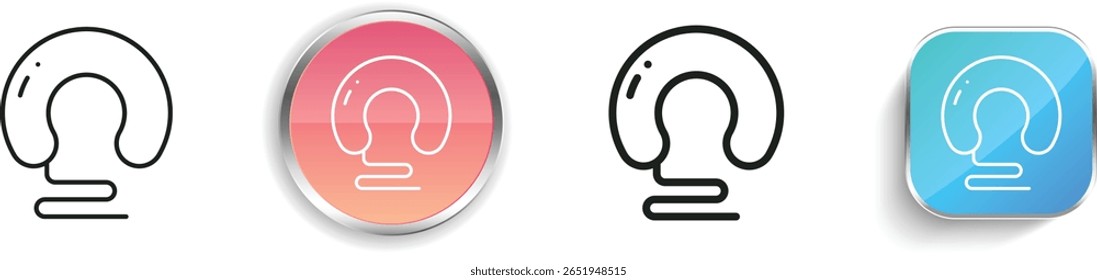 rescue buoy icon. Thin Linear, Regular and Button Style Design Isolated On White Background