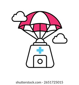 Rescue Capsule Vector Filled outline illustration style icon. EPS 10 file