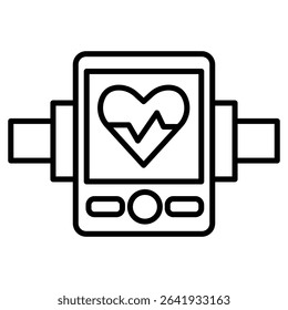 Rescue defibrillator icon Thin line vector design