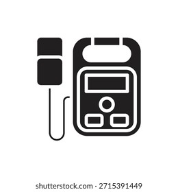 Rescue Defribrillator Filled Icon Vector Illustration