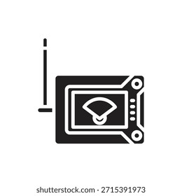 Rescue Detector gefülltes Symbol Vektorgrafik