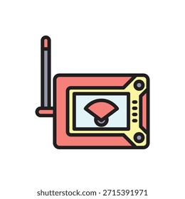 Ilustração do vetor do ícone do Detector de resgate